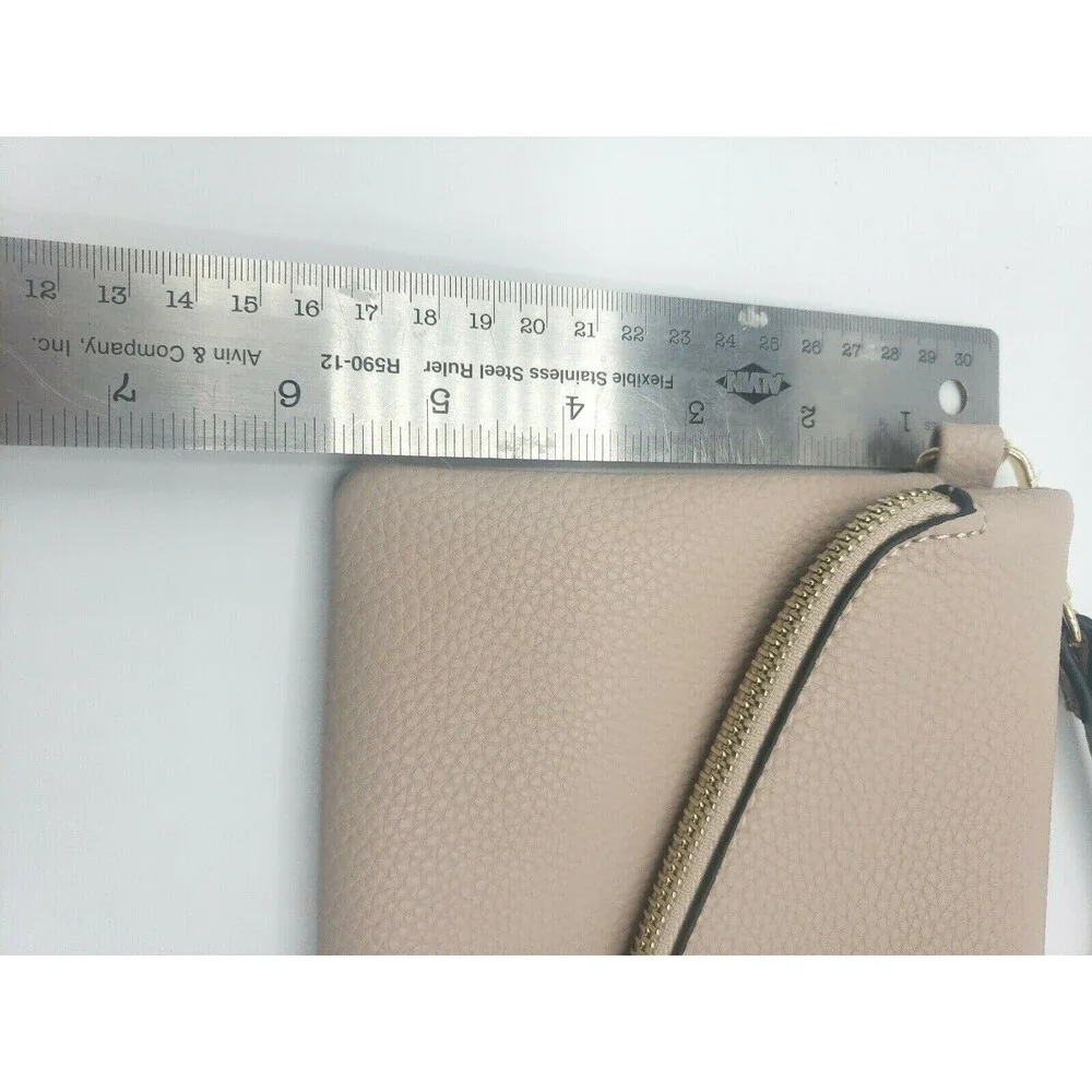 MIA K PINK CROSSBODY MAUVE‎ PURSE GOLD TONE ACCENTS